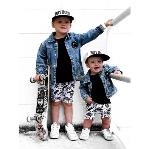 Bamboo Biker Shorts in Sink Or Swim