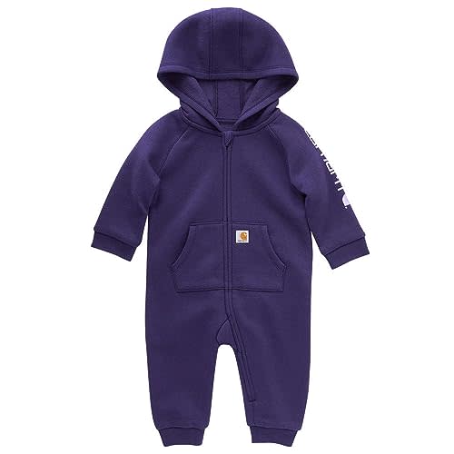 Carhartt Kid's CM9758 Long-Sleeve Quilted Jersey Zip Front Hooded Coverall - Gi