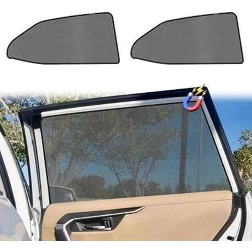 KUST Car Window Shades for 2018-2024 Toyota Camry Accessories, Breathable Mesh Magnetic Window Covers, Rear Back Side Window Sun Shades UV Block Privacy Protection for Baby Camping Napping 2PCS