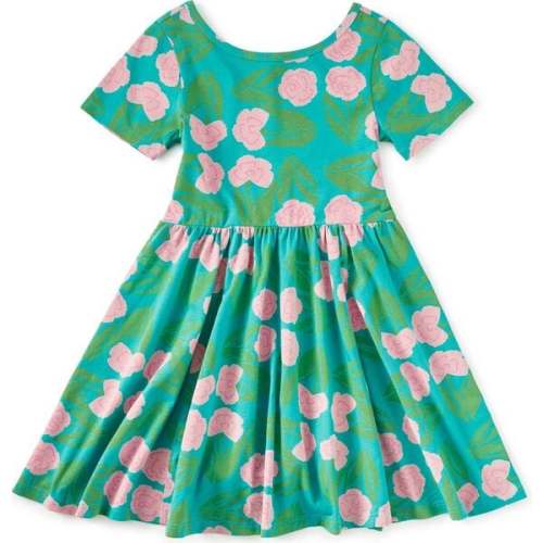 Short Sleeve Ballet Dress, Carnation Floral - Tea Collection | Maisonette