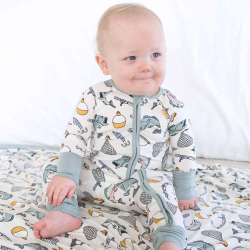 Catch of the Day Convertible Zip Romper