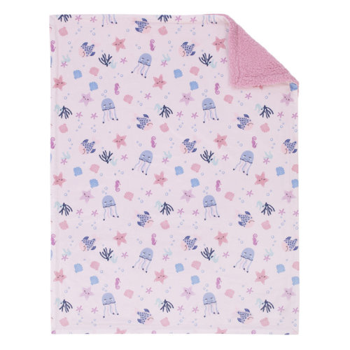 Sunside Sails Mermaid Lagoon Super Soft Sherpa Baby Blanket | Wayfair
