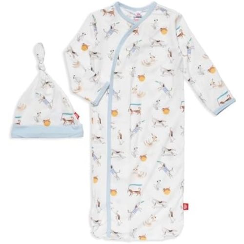 Magnetic Me Modal Newborn Sleeper Gown & Hat Set | Silky Soft Modal Fabric Sleep Sack | Howlarious | 0-3 Months