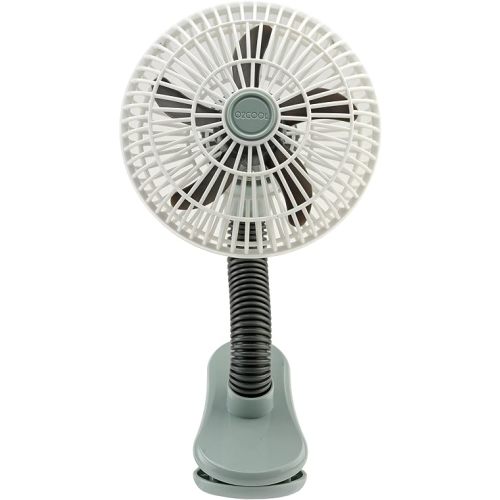O2COOL 4 Inch Clip On Stroller Fan | Portable, Battery Operated Clip Fan for Outdoor, Car Seat and Stroller and Baby Crib | Flexible Neck and Adjustable Head for Multi-directional Cooling, Grey