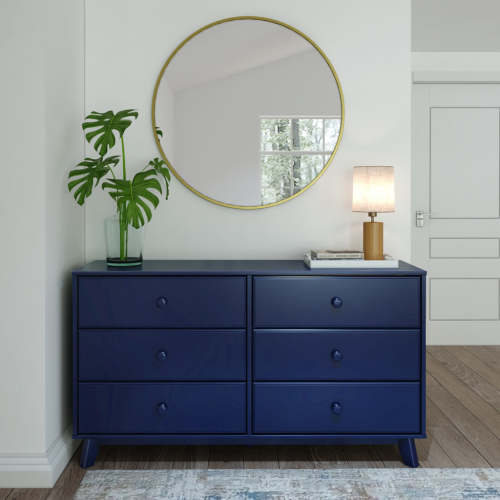 Classic 6-Drawer Dresser -Blue