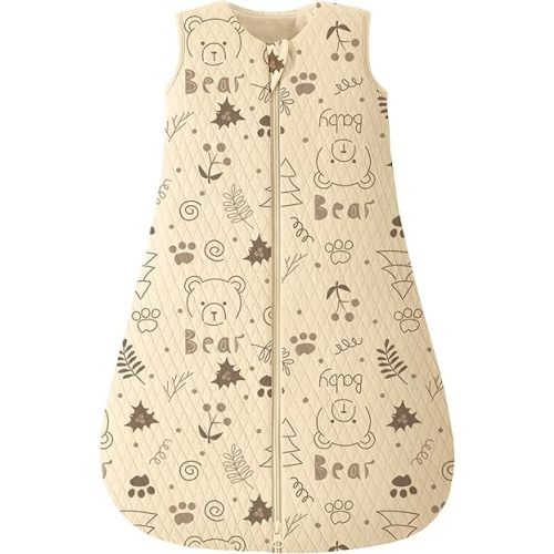 Looxii Baby Sleep Sack 6-12 Months 2.5 TOG Baby Wearable Blanket, Cotton Quilted Infant Toddler Sleeping Bag 2-Way Zipper Warm Toddler Sleep Sack for Winter