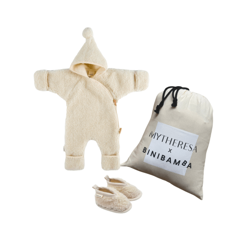 MYTHERESA X BINIBAMBA SNUGGLESUIT GIFT SET - MILK