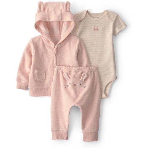 Carter's Baby Girls' 3-piece Bodysuit Pant Sets