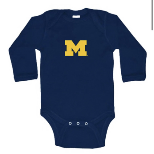 Michigan Wolverines Long Sleeve Romper