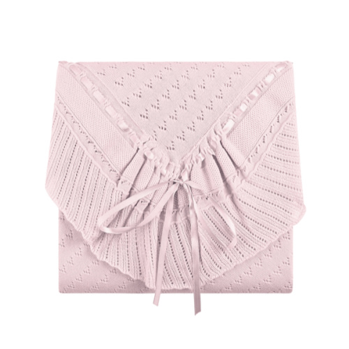 Pointelle Knit Ruffle Blanket | Feltman Brothers