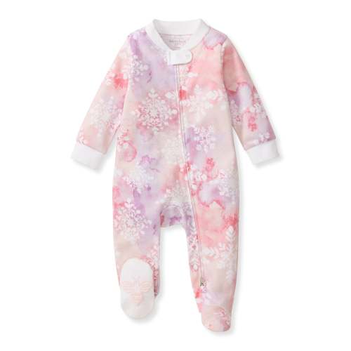Painted Snowflakes Rosewater Play PJs | Burt’s Bees Baby® – Burt's Bees Baby