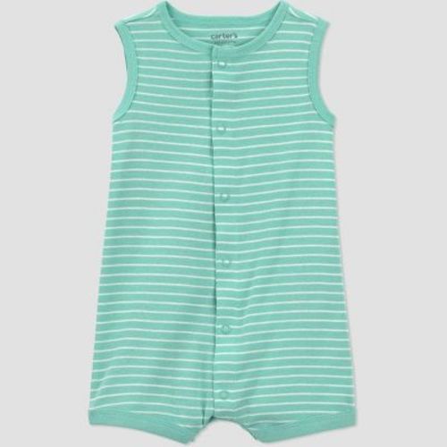 Carter's Just One You® Baby Boys' Striped Romper - Green 3M