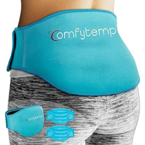 Comfytemp Ice Pack for Back Pain Relief, 2Pcs, Sciatica Ease Brace Reusable