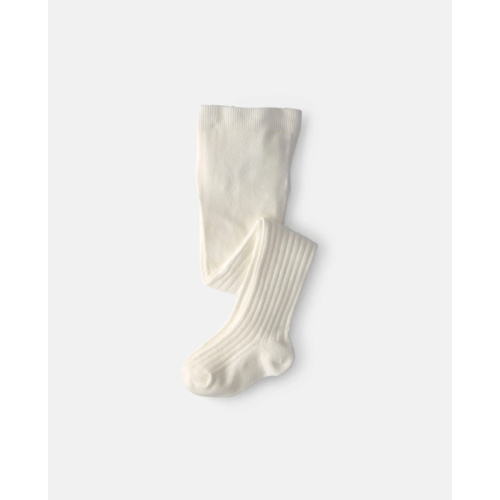Baby Girl Ribbed Tights - Ivory | Carter's
