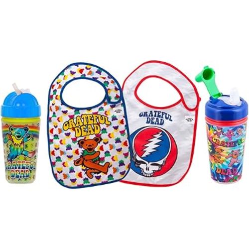 daphyls Grateful Dead Starter Cups & Bibs Feeding Pack
