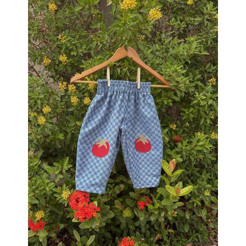 Heirloom Pants, Tomato Cotton Barrel Leg Toddler Pants