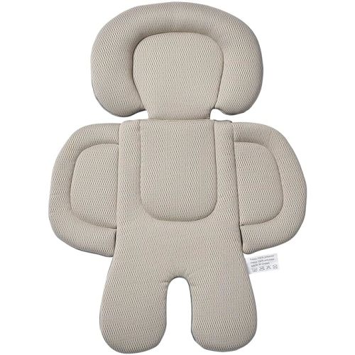 Innokids Infant Car Seat Insert for Newborn, 2-in-1 Reversible Soft Warm Padded Cushion Liner, Baby Head and Body Support for Stroller, Carseat, Swing (Beige/Gray)