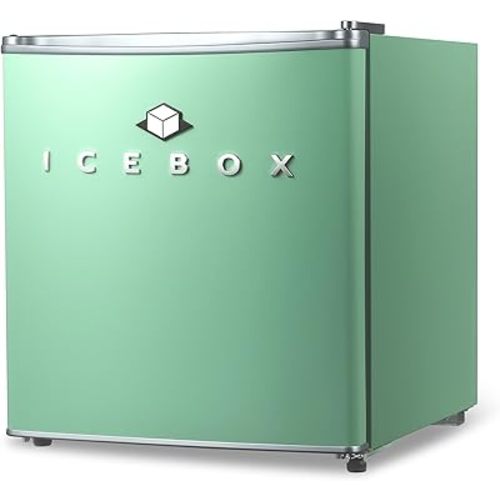 IBCR17MNT Compact, Energy Star Certified Small, Single Door Mini Fridge with Freezer Refrigerator, Standard (1.7 cu ft), Mint Green