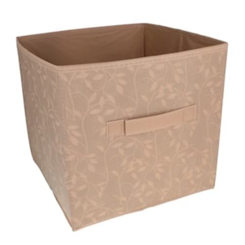 Closet Essentials Floral-Print Collapsible Fabric Storage Container with Pull Handle, 11x10.5 in.