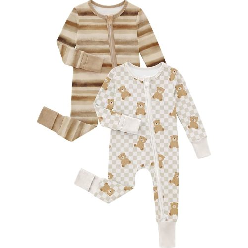 Yoofoss Viscose Bamboo Sleepers for Baby Boy & Girl, 2-Way Zipper Pajamas