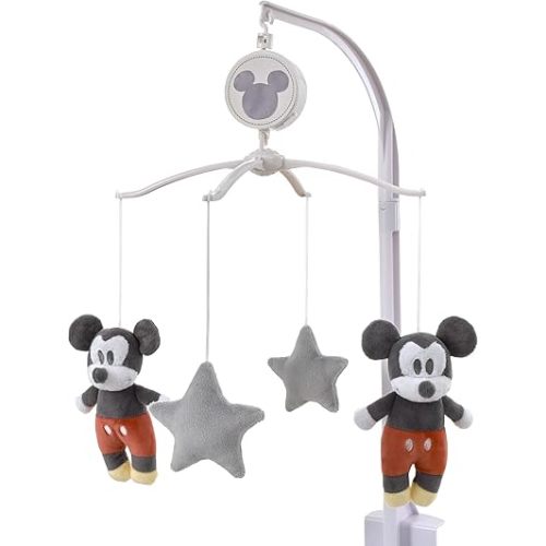 NoJo Disney Mighty Mickey Mouse and Grey Stars Plush Musical Mobile