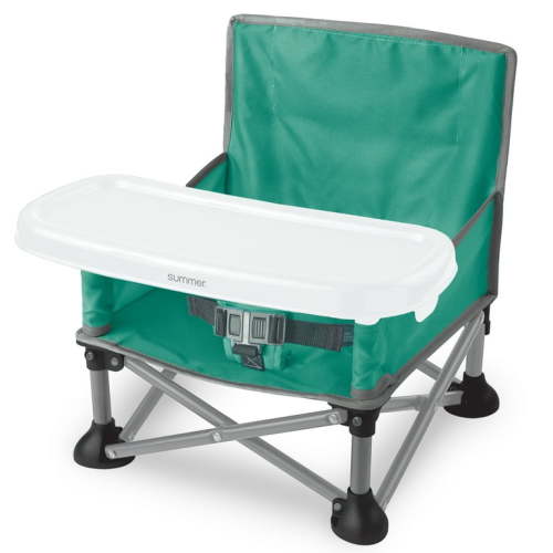 Summer by Ingenuity Pop 'N Sit Portable Infant Booster Seat, Teal, 6 Months +