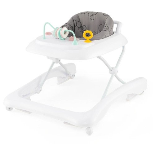 Costway 3 in 1 Walker Foldable Ride-on Toy Walker Activity Center Grey