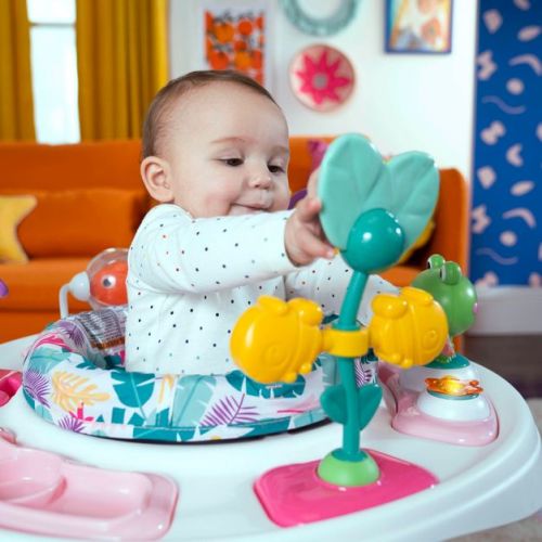 Bright Starts Bounce Baby 2-in-1 Activity Jumper Learning Toy - Playful Palms