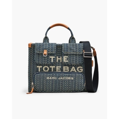 The Cargo Monogram Denim Medium Tote Bag