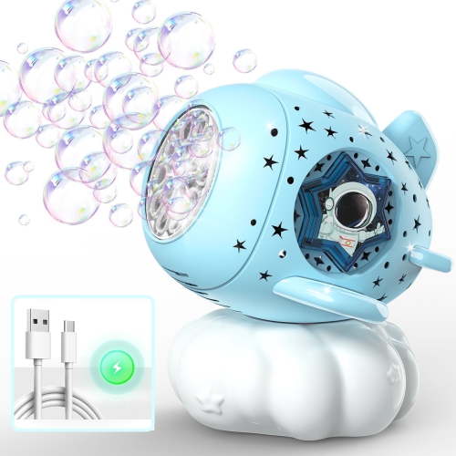 Beautysureup Bubble Machine, Rechargeable Bubble Blower for Kids with LED Light, Automatic Bubbles Maker 20000+ per Minute, Outdoor Toys for Parties, Ideal Birthday Toddlers Gifts, Wedding Stage Use