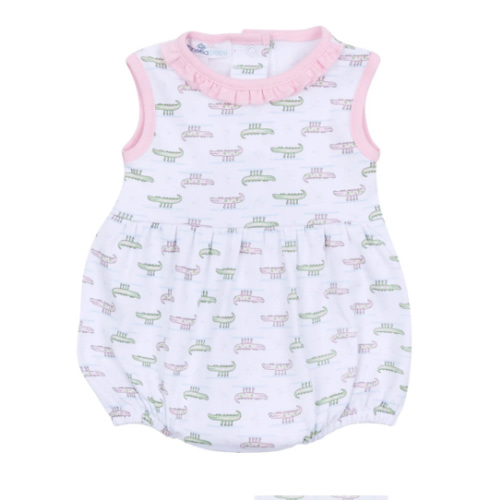 Alligator Pie Print Bubble - Pink – Magnolia Baby