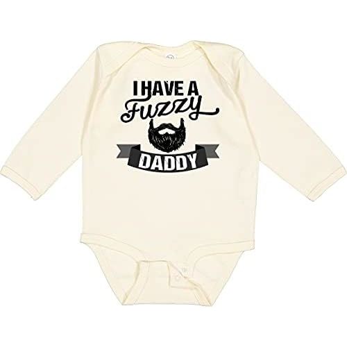 inktastic I Have a Fuzzy Daddy Beard Long Sleeve Creeper