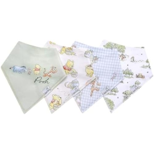 Copper Pearl Baby Bibs 4 Pack, Printed Bandana Drool Bibs for Baby Girl & Boy, Soft Cotton Drooling Teething Bibs