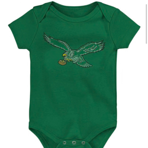 Philadelphia Philadelphia Eagles KELLYGREEN Baby Primary Logo Newborn One Piece - 133413136