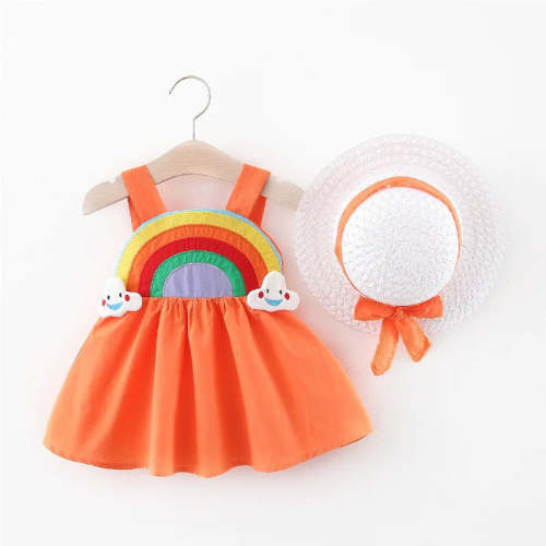 Rainbow Cloud Dress With Hat – August + Willow