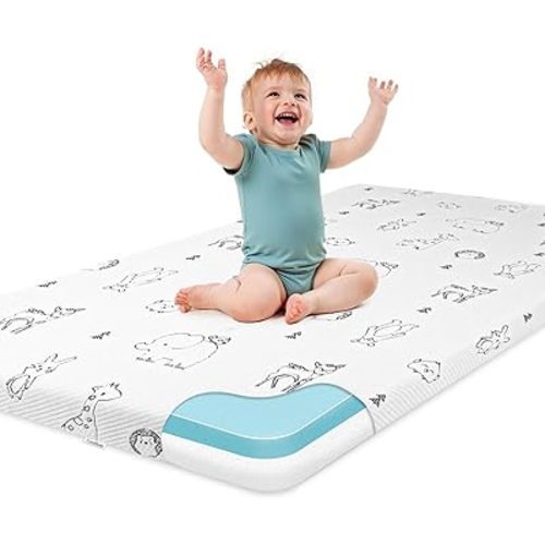 Pack and Play Mattress,38x26 Dual Soft&Firm Pack N Play Mattress