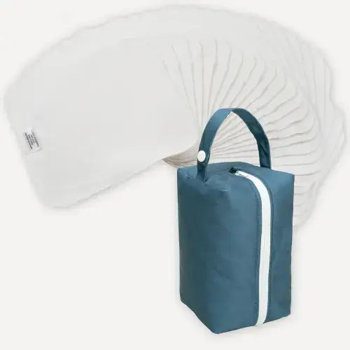 Reusable Cotton Wipes - 20 Pack With Sea Travel Pod