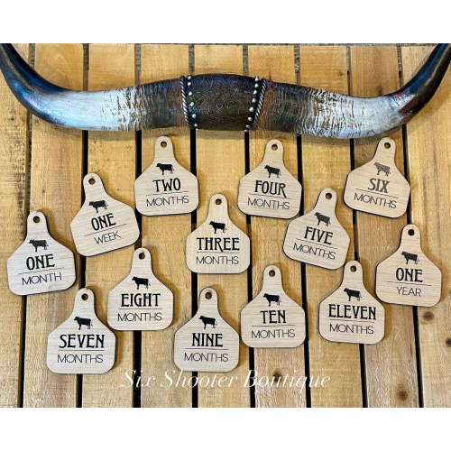 Cattle tag baby milestones