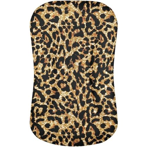 ZDCUSTOM Bassinet Sheets for Standard Bassinets Brown Leopard Breathable Baby Fitted Sheet Baby Bassinet Sheets Set for Oval Hourglass and Rectangular Bassinet Mattress Pads