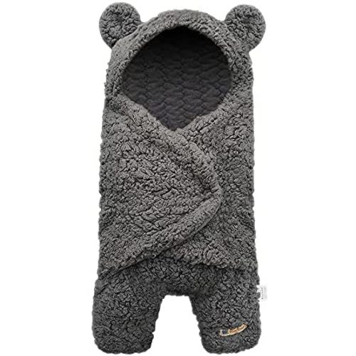 BlueSnail Newborn Receiving Blanket Baby Sleeping Wrap Swaddle (gray)