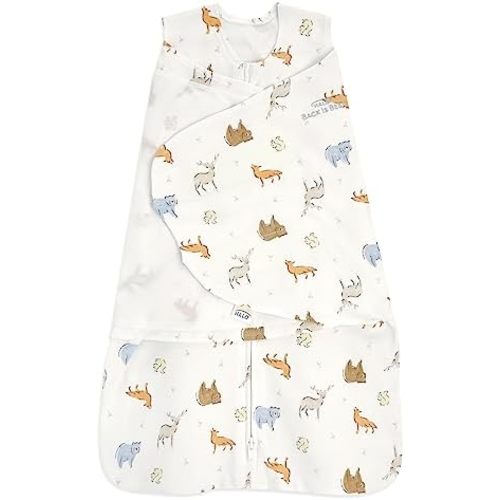 HALO SleepSack Swaddle | Cotton | 1.5 TOG | 6-12 lbs |Forest Friends