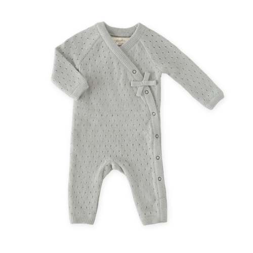 Pointelle Knit Kimono Romper - Soft Sea – Pehr