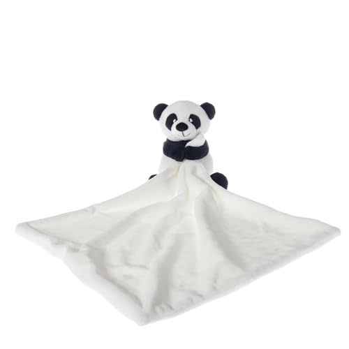 Apricot Lamb Stuffed Animals Security Blanket Panda Infant Nursery Character Blanket Luxury Snuggler Plush (White Panda, 10 Inches)