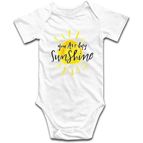DOQOSESHY You are My Sunshine Baby Bodysuit Cute Growth Gift Short Sleeve/Sleeveless/Long Sleeve Romper Outfit
