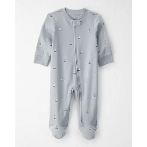 Baby Organic Cotton Sleep & Play Pajama in Sail Away - 9 Month