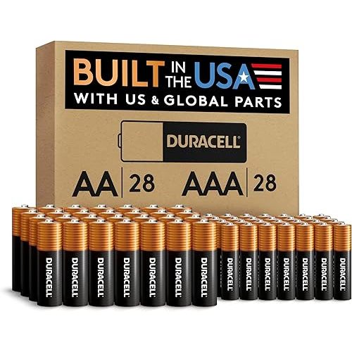 Duracell Coppertop AA + AAA Batteries, 56 Count (Pack of 1), Re-closable Pack for Easy Access and Organized Storage, Contains 28 Double A Batteries and 28 Triple A Batteries
