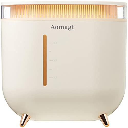 Aomagt Humidifiers for Bedroom, Nursery, Office, Plants,2L Cool Mist, Auto-Shut Off, Super Quiet, Brilliant 7 Colors Light, Top Fill, Lasts Up To 25 Hours,Easy to Clean