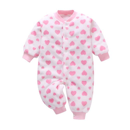 JIAYUE Baby Girls Jumpsuit Long Sleeve O-Neck Newborn Boy Fleece Thick Warm Playsuit Romper Clothes Comfort Toddler Kids Bodysuit