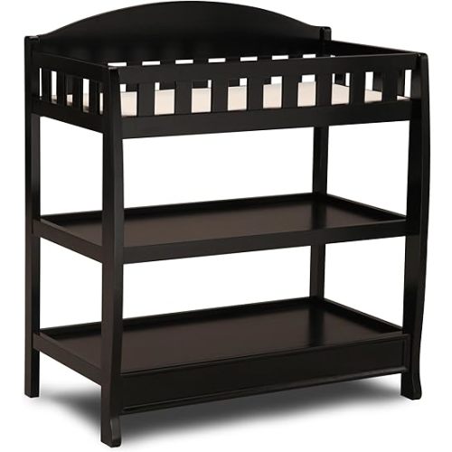 Delta Children Infant Changing Table with Pad, Ebony Black