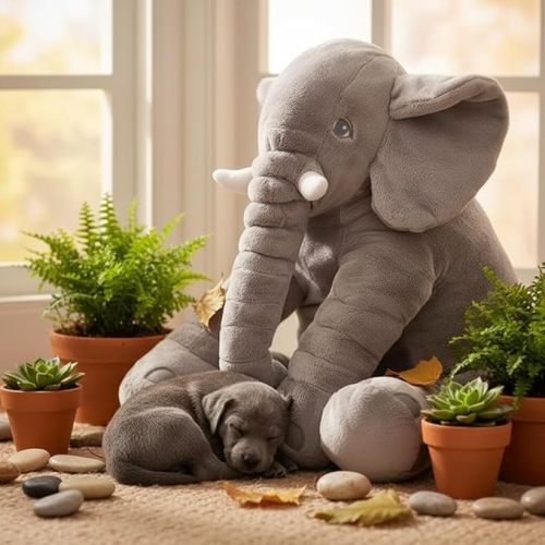 Ryttir 31 Inch Fuzzy Large Elephant Stuffed Animal, Soft Stuffed Elephants Plush Toy Newborn Gift, Funny Elephant Gifts for Baby Women Girls Boys
